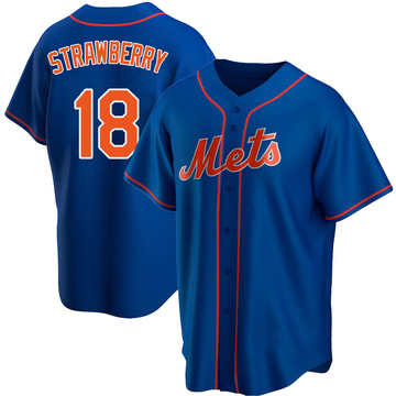 Men's Majestic Darryl Strawberry Gray/Royal New York Mets Cooperstown  Stirring Envy 3/4-Sleeve Raglan T-Shirt