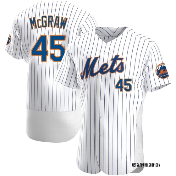 Men's New York Mets #45 Tug McGraw White Home Flex Base Authentic  Collection Baseball Jersey