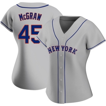 Women's New York Mets #45 Tug McGraw Authentic Grey Road Cool Base