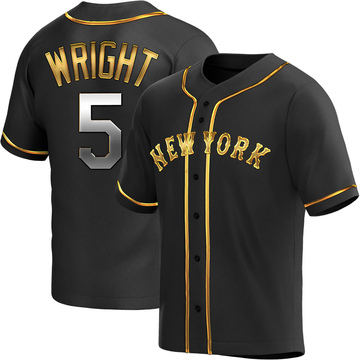 Youth New York Mets #5 David Wright Authentic Black Cool Base Baseball  Jersey