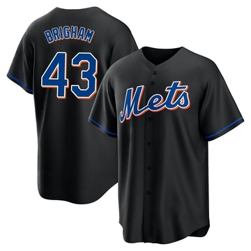 Jeff Brigham Men's Nike White New York Mets Home Replica Custom Jersey Size: Large